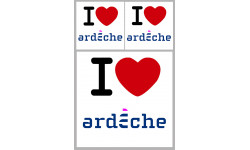 Département l'Ardèche (07) - 3 autocollants "J'aime" - Autocollant(sticker)